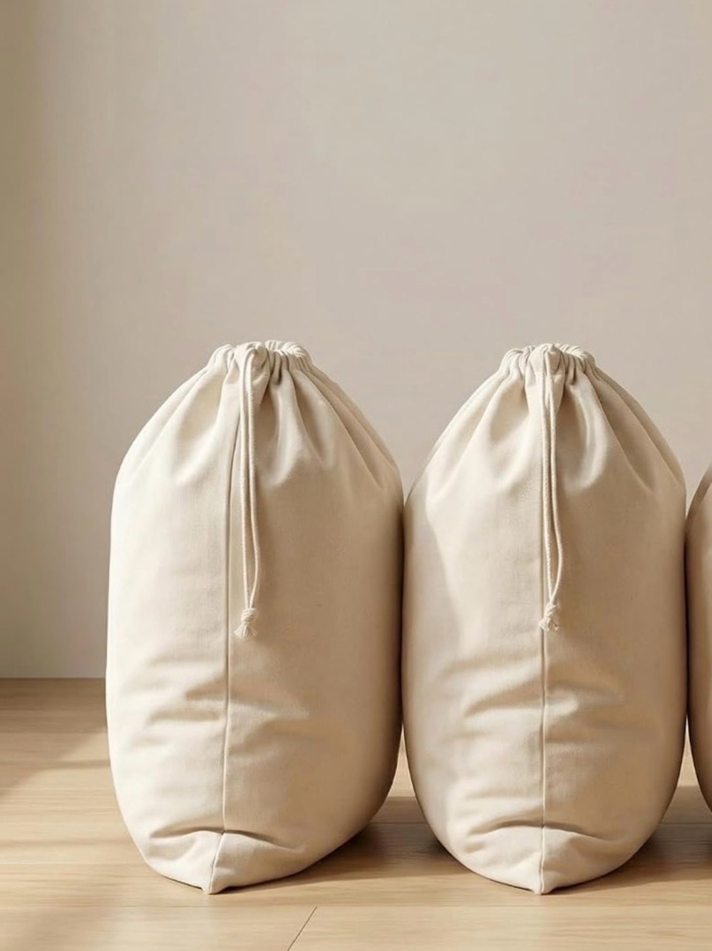 Urban Villa Laundry Bags 2-Pack 28”x36" Extra-Large Cotton Canvas Laundry Sacks